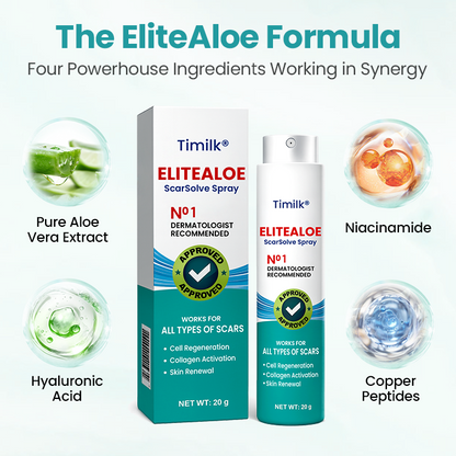 Timilk® EliteAloe ScarSolve Spray.